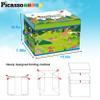 PicassoTiles Foldable Toy Storage Chest Box Forest Animal Theme Magnet Tile Organization Bin with Lid and Handles Magnetic Tiles Playroom Organizer STEM Early Educational Toys Boys Girls Ages 3+ PTA34 view 3