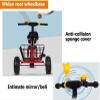Kids Classic Tricycle,Kids Balance Bike,Toddler Tricycle with Basket,Metal Frame,Inflate-Free Wheels, for Boys and Girls Ages 2-7Year Old, Grows with Your Child(Red) view 3