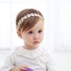 Asphinien Lace Flower Elastic Baby Girl Headbands Bow Hairbands Floral Crown Hair Accessories for Infants Toddlers Kids Birthday Party Baby Shower Headwear (Gold bow, Free) view 3