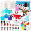 6 Pack Slime Stocking Stuffers, Stocking Stuffers for Kids,Christmas Crafts,Stocking Stuffers, Kids Crafts Snowman DIY Kit,Crafts Xmas Gift view 1