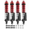 REDSPIDER RC Shock Absorber Set with Mudguard4pcs Multiple Specifications to Choose from for TRAXXAS 1/10 Slash Remo Hobby HuanQi 727 Short Truck RC Car  (Red110mm) view 1