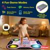 Kidzlane Light Up DJ Dance Mat for Kids - Bluetooth & AUX Compatible - 3 Fun Arcade Games with 5 Difficulty Levels - Detachable Top Mats with Fairytale & Speaker Motives - Adjustable Volume - Ages 6+ view 3