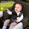 MOMFANN Stroller Wagon for 2 Kids, Baby Wagon Stroller with Adjustable Handle for Infants and Toddlers Includes Canopy & Organizer, Foldable and Convenient for Storage, Brown view 3