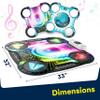 Kidzlane Light Up DJ Dance Mat for Kids - Bluetooth & AUX Compatible - 3 Fun Arcade Games - Adjustable Volume - Detachable Top Mats with Discoball & Speaker Motives - Durable Plastic - Multi-Color view 4
