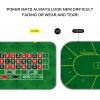JIESITE Poker Table Top 71" X 36" Portable Roulette Table Mat Noise Reduction,with Carrying Bag and Roulette Balls for Roulette Games view 3