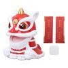 Jerliflyer Solar Powered Dancing Lion Ornament,Chinese New Year Lucky Dancing Lion Toy for Home Decoration and Car Interior Accessories(Red) view 1