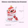 Jerliflyer Solar Powered Dancing Lion Ornament,Chinese New Year Lucky Dancing Lion Toy for Home Decoration and Car Interior Accessories(Red) view 2