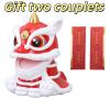 Jerliflyer Solar Powered Dancing Lion Ornament,Chinese New Year Lucky Dancing Lion Toy for Home Decoration and Car Interior Accessories(Red) view 3
