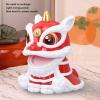 Jerliflyer Solar Powered Dancing Lion Ornament,Chinese New Year Lucky Dancing Lion Toy for Home Decoration and Car Interior Accessories(Red) view 4