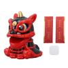 Jerliflyer Solar Powered Dancing Lion Ornament,Chinese New Year Lucky Dancing Lion Toy for Home Decoration and Car Interior Accessories(Black) view 1