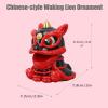 Jerliflyer Solar Powered Dancing Lion Ornament,Chinese New Year Lucky Dancing Lion Toy for Home Decoration and Car Interior Accessories(Black) view 2