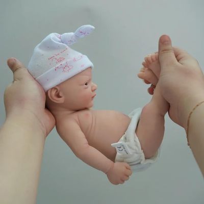 12" Reborn Baby Dolls Girl, Full Silicone Baby Dolls, Realistic Soft Silicone Newborn Baby Doll, Real Full Body Silicone Reborn Baby Dolls, Not Vinyl Dolls