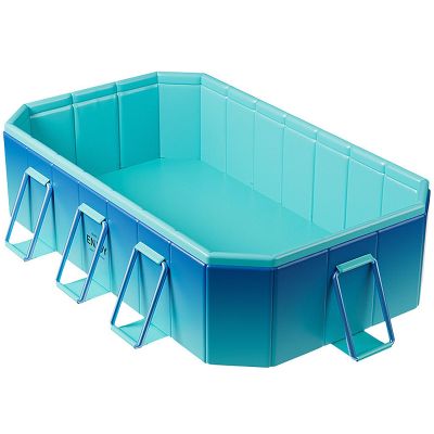SINBAISHUNYYT Foldable Dog Bath Pool, Pet Dog Swimming Pool Easy Storage, Hard Scratch Resistant Pet Bath Tub for Puppies Cats, Portable Pet Wading Bathing Pool(8.5 * 5.4 * 1.8FT)