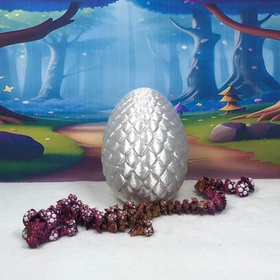 3D Printed Dragon, Articulated Mushroom Dragon with Dragon Egg, Multi Color Flexible Executive Desk Toys,Home Office Decor Fidget Toy for Autism/ADHD D025-RPG