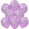30Pcs Happy Birthday Printed Maca Purple Balloons 12In Latex Balloons for Kids Birthday Party Decoration view 1