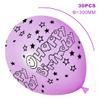 30Pcs Happy Birthday Printed Maca Purple Balloons 12In Latex Balloons for Kids Birthday Party Decoration view 2