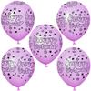 30Pcs Happy Birthday Printed Maca Purple Balloons 12In Latex Balloons for Kids Birthday Party Decoration view 4