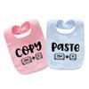 AOUYOA Baby Twins Bibs Copy Paste Newborn Baby Bibs Cute Toddler Bibs Set For Unisex Boys Girls(pink blue) view 1