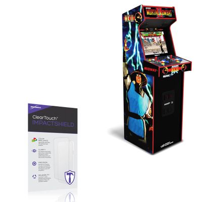 BoxWave Screen Protector Compatible with Arcade1Up Mortal Kombat II Deluxe Arcade Game - ClearTouch ImpactShield (2-Pack), Impenetrable Screen Protector Flexible Film