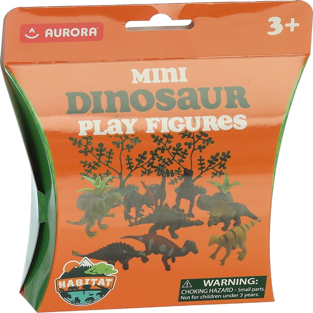 Aurora Toys Timeless Habitat Mini Dino Play Figures Toy - Imaginative Play - Unplugged Play - Multicolor 6 Inches