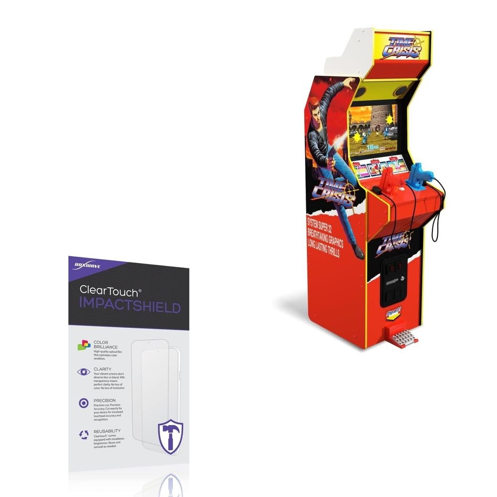 BoxWave Screen Protector Compatible with Arcade1Up Time Crisis Deluxe - ClearTouch ImpactShield (2-Pack), Impenetrable Screen Protector Flexible Film