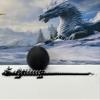 3D Printed Dragon with Dragon Egg, Articulated Dragon, 12" Black and White Cherry Blossom Dragon, Fidget Sensory Toy, Flexible ADHD, Autism, Relief Anxiety D019-BLK-CLS view 3