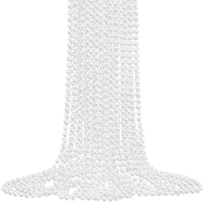 12 Pack Faux Pearl Necklace Bulk Long Pearl Women's Jewelry 1920s White Pearl Party Favors Wedding Bridal Shower Tea Birthday Decorations