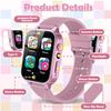 Kids Smart Watch with 2 Screen Protectors, 1.5'' Touch Screen, 26 Games, Audiobook, Learn Card, HD Camera, Video, Pedometer, Alarm Clock - Educational Wristwatch Learning Toy Fun for Birthday Gifts view 4