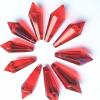 50pcs Red Color Glass Chandelier ICICLE Crystal prisms pendants lamp parts view 2