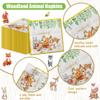 100Pcs Woodland Party Napkins - 13 x 13inch Animal Baby Shower Napkins, Forest Friends Fox Deer Dinner Lunch Paper Napkin for Woodland Baby Shower Decorations Forest Party Decorations view 3