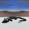 3D Printed Dragon, 12" Articulated Black and White Cherry Blossom Dragon, Fidget ADHD Autism Toy, Relief Anxiety Dragon Toy D019-DR view 1