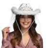 Boland 01449 Royal Bride Hat with Veil, Cowboy Hat for Theme Party or Carnival, Accessory for Fancy Dress Costumes and JGA view 2