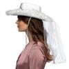 Boland 01449 Royal Bride Hat with Veil, Cowboy Hat for Theme Party or Carnival, Accessory for Fancy Dress Costumes and JGA view 3