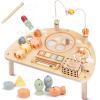 Activity Table for 1 Year Old, Montessori Toys for 1 2 Year Old Girls Boy Gifts, 8 in 1 Wooden Sensory Play Table for Toddler 1-3, Learning Toys for Baby 12-18 Months 1st Christmas Birthday Gifts view 1