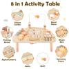 Activity Table for 1 Year Old, Montessori Toys for 1 2 Year Old Girls Boy Gifts, 8 in 1 Wooden Sensory Play Table for Toddler 1-3, Learning Toys for Baby 12-18 Months 1st Christmas Birthday Gifts view 2