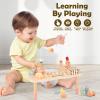Activity Table for 1 Year Old, Montessori Toys for 1 2 Year Old Girls Boy Gifts, 8 in 1 Wooden Sensory Play Table for Toddler 1-3, Learning Toys for Baby 12-18 Months 1st Christmas Birthday Gifts view 3
