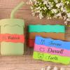 2 Pieces Personalized Water Bottle Labels Custom Silicone Name Bands For Kids Cups Bottle Labels Daycare Reusable For Daycare Classroom, Home,Dining Room Table, Baby Shower Gifts view 2