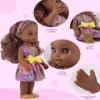 GAGAKU Black Doll for Girls, 14" Black Dolls Set for Toddlers Kids 1 2 3 4 5 6 Years Old, Black Girl Baby Doll with Hair to Comb, Including Doll Dress Clothes Outfits Hair Accessories view 3
