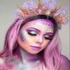 JeVenis Pink Seashell Halo Crown Headpiece Mermaid Headband Seashell Crown Headband Siren Costume Women Halloween Cosplay Renaissance view 3