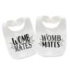AOUYOA Baby Twins Bibs Womb Mates Newborn Baby Bibs Cute Toddler Bibs Set For Unisex Boys Girls(white) view 1