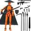 PkghoKids T13 Already Assembled Action Figure Accessories,T13 Multi-Jointed Movable 3D Printed Toys (Orange) view 1