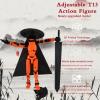 PkghoKids T13 Already Assembled Action Figure Accessories,T13 Multi-Jointed Movable 3D Printed Toys (Orange) view 3