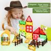 VANLINNY Magnetic Tiles Farm,Animal Magnet Toys for Toddlers-Kids Magnetic Building Blocks STEM Toys for Ages 3-8,Constrution Sets Educational-Coolest Xmas Birthday Gifts for Boys and Girls. view 4