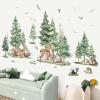 decalmile Large Pine Tree Mountain Wall Decals Woodland Animal Deer Fox Wall Stickers Kids Boys Bedroom Playroom Wall Decor (XL) view 3