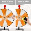 12" Spinning Prize Wheel, 10 Slots Prize Spinning Wheel Tabletop Roulette Spinner with Dry Eraser Marker & Eraser - Heavy Duty Spinning Wheel for Prizes Fortune Spinning Game Trade Show (Orange) view 3