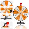 12" Spinning Prize Wheel, 10 Slots Prize Spinning Wheel Tabletop Roulette Spinner with Dry Eraser Marker & Eraser - Heavy Duty Spinning Wheel for Prizes Fortune Spinning Game Trade Show (Orange) view 4