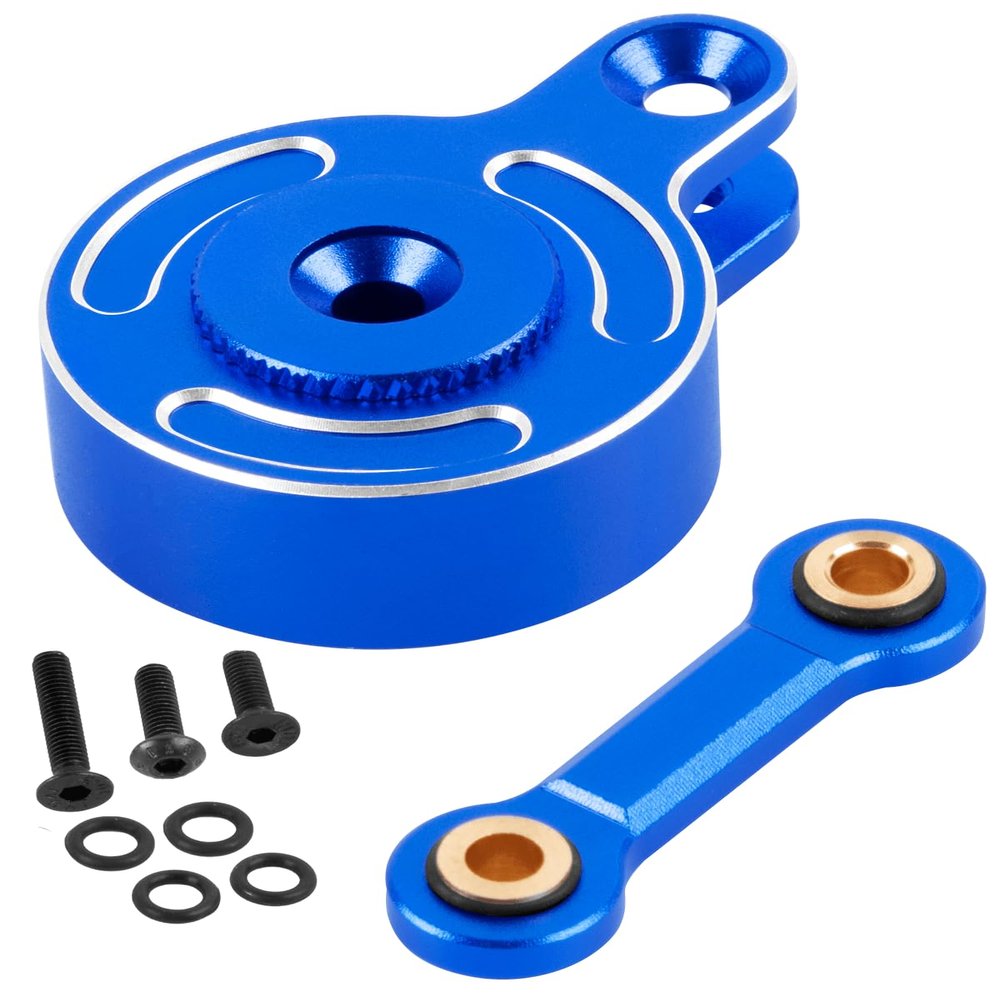 RcarmubWow RC Direct Mount Servo Saver 23T Spline Upgrades Part for 1/10 Big Rock 3S BLX,Granite/Senton/Vorteks 3S BLX &Mega550,Kraton/Outcast 4S BLX,Alloy Servo,Replace ARA340181,Navy Blue