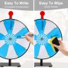 12" Spinning Prize Wheel, 10 Slots Prize Spinning Wheel Tabletop Roulette Spinner with Dry Eraser Marker & Eraser - Heavy Duty Spinning Wheel for Prizes Fortune Spinning Game Trade Show (Blue) view 3