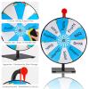 12" Spinning Prize Wheel, 10 Slots Prize Spinning Wheel Tabletop Roulette Spinner with Dry Eraser Marker & Eraser - Heavy Duty Spinning Wheel for Prizes Fortune Spinning Game Trade Show (Blue) view 4