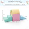 TOLEAD Tunnel/Ramps Foam Climber, Climb & Crawl Foam Activity Play Set for Toddlers and Kids, Safe Indoor Crawling Gym Equipment for,Infant,Baby Waterproof Easy to Clean (Pink) view 4
